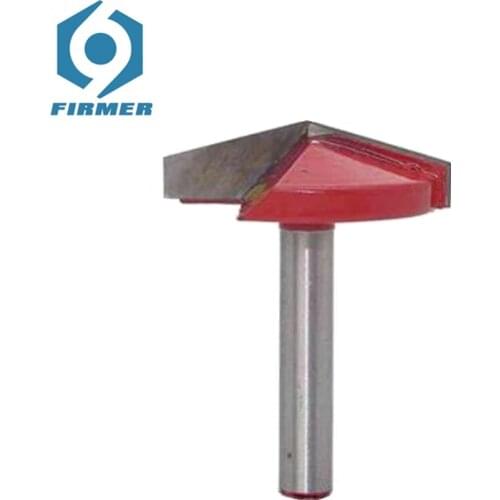 6x32x150° Woodworking trimming machine chamfering drill bit trimming head 45 degrees chamfering trimmer V-head tungsten steel