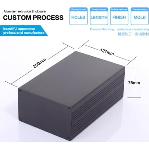 H24 127W75H/4.99''x2.95'' Aluminum metal electronic enclosure shell