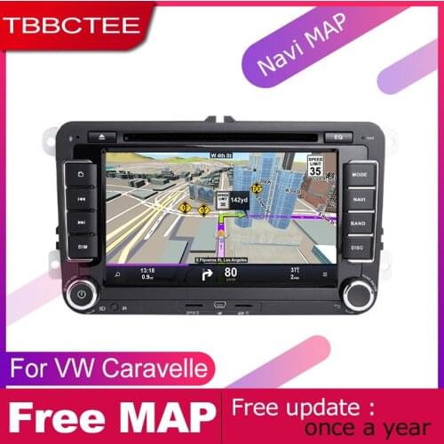 TBBCTEE 2 DIN Auto DVD Player GPS Navi Navigation For Volkswagen VW Caravelle 2010~2015 Car Android Multimedia System Screen
