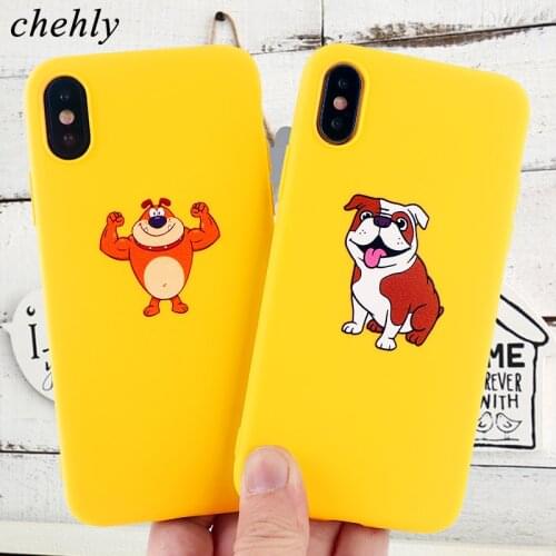 Cute Dog Phone Case for iPhone 6s 7 8 11 12 Plus Pro Mini X XS MAX XR SE Funny Cases Soft Silicone TPU Fitted Accessories Covers