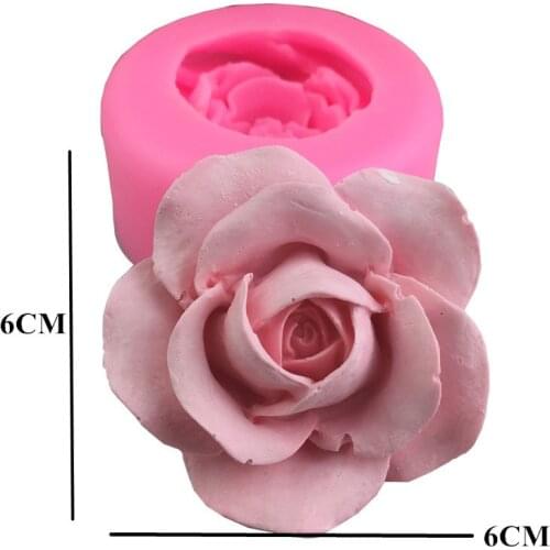 DIY 3D Rose Flower Silicone Soap Mold DIY Form Handmade Cake Decorating Sugarcraft Moulds Silicon Mold Tools Newest Design