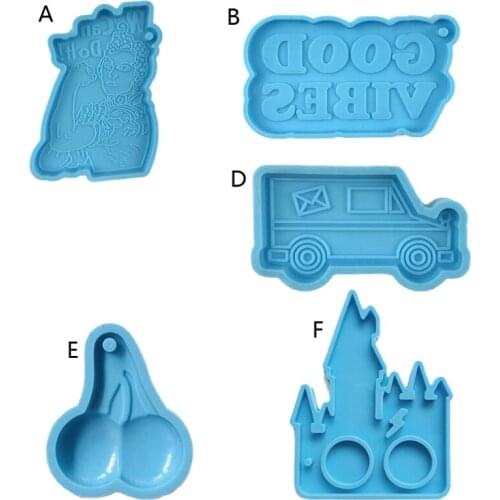 Epoxy Resin Mold Keychain Mold Hanging Pendant Silicone Mould DIY Crafts Jewelry Necklace Earrings Casting Tool