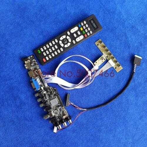 Fit LP173WD1-TLC1/TLC2/TLC3/TLC4/TLB2 3663 TV digital 40pin LVDS screen upgrade AV VGA USB DVB 1600*900 LCD drive board Kit