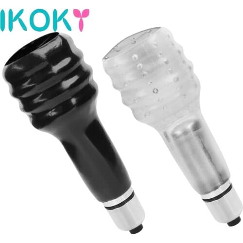 IKOKY Male Masturbator Penis Vibrator Glans Massager Sex Toys for Men Delay Lasting Trainer Cock Ring Delay Ejaculation