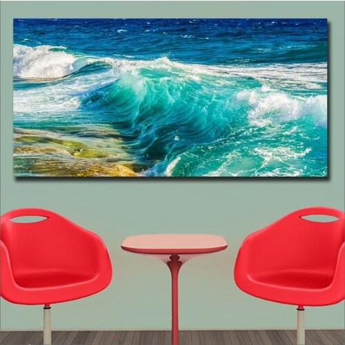 Large Size Printing wave-smashing-transparent-water Wall Art Picture Home Decor Living Room Modern Canvas Print Paintings