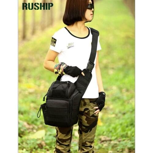 Unisx Men Women Shoulder Bag Molle System Travel Hike Handbags Tactics Waterproof Military Camouflage Multifunctional Camera Bag