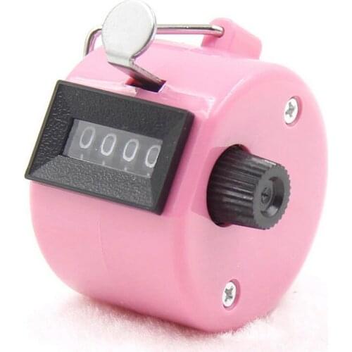By dhl FEDEX 200pcs practical Hand Tally Click Counter with 4 Digital Number Finger Display