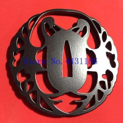 Nice Japanese Katana accessory Iron Tsuba Guard For Japan Samurai Sword DIY Fitting W/Crane Design