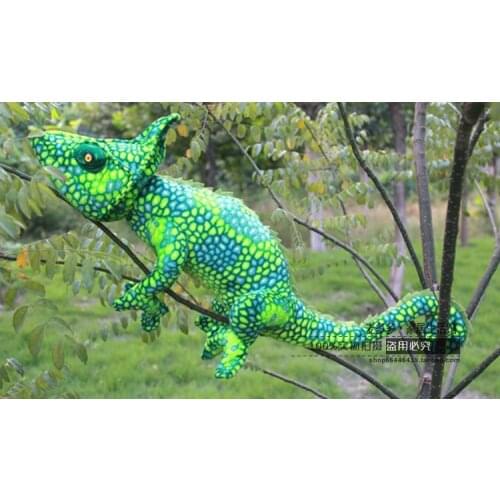 Stuffed simulation animal 65 cm chameleon plush toy Anole doll a778