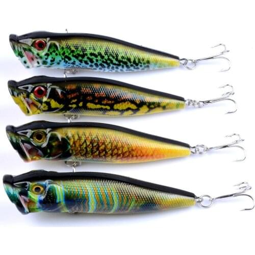 East Rain Painted Topwater Bait 9.5cm 12g 2pcs Freshwater Saltwater Fishing Lure Popper Artificial Hard Bait Free Shipping