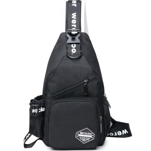 New Sports Casual Chest Bag Trendy Trendy Mens Outdoor Travel Crossbody Bag Nylon Waterproof Personality Shoulder Bag