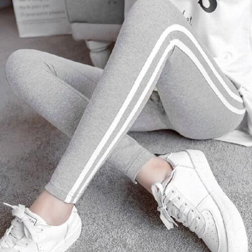 New Fashion Women\s Letter Stripe Printed Leggings High Elasticity Slim Fitness Streetwear High Waist Leggings