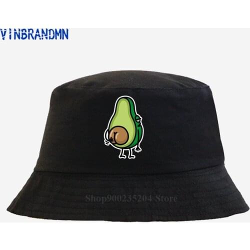 Last popularity Avocado butt scratching ass Bucket hat Gift idea Graphic Print Harajuku Avocado sun hat Newest fashion straw hat