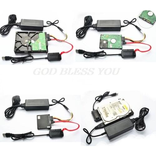 New USB 2.0 to IDE/SATA 2.5" 3.5" Hard Drive Disk HDD Converter Adapter Cable Drop Shipping