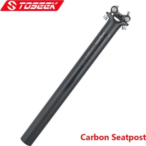 TOSEEK ultralight T800 carbon fiber bicycle seatpost bike seat tube Glossy 27.2/30.8/31.6mm mountain bike road bicycle seatpost