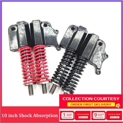 10 Electric Scooter Front Suspension Hydraulic Shock Absorber Spring Shock Absorber Black and Red Shock Absorber 12mm
