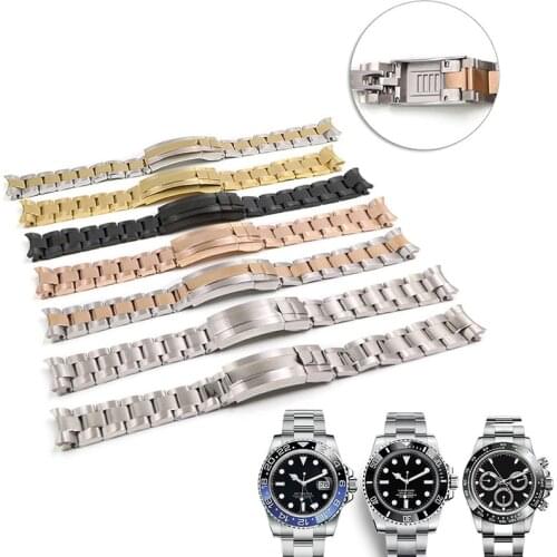 Watch Band For Rolex SUBMARINER WATER GHOST Fine-Tuning Pull Tooth Buckle Strap Stainless Steel Watch Accessories Watch Bracelet