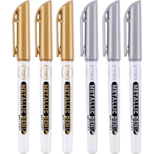 6Pcs Epoxy Resin Drawing Pen Acrylic Paint Highlights Metallic Permanent Marker N0HE