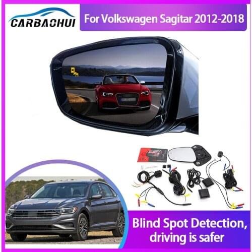 BSA BSM BSD Blind Spot Monitoring System 24GHZ Millimeter Waves Mirror LED Light Warning For Volkswagen Sagitar 2012-2018