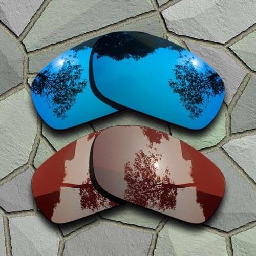 Sky Blue&Bronze Brown Sunglasses Polarized Replacement Lenses for Oakley Jawbone