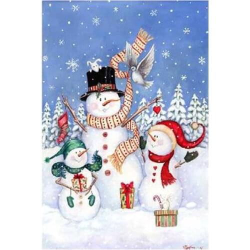 Snowman family patterns Counted Cross Stitch 11CT 14CT 18CT 28CT DIY Cross Stitch Kits Embroidery Needlework Sets home decor