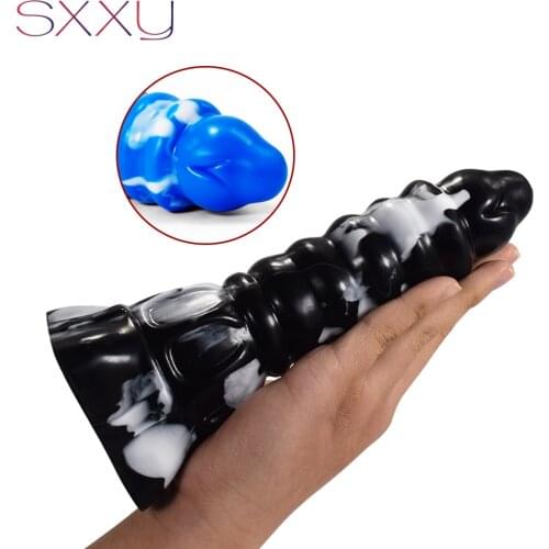 SXXY Temple Anal Butt Plug for Imprison Beast Ribbed Dildo Sharp Round Strong Stimulate Fake Penis 2021 New Sex Toys for Women
