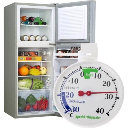 Refrigerator Thermometer Stainless Steel Fridge Freezer Thermometers Kitchen Fridge Temperature Sensor Meter Gauge Dial Type D25