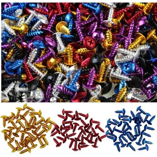 30 pcs unviersal colorful motocross Off-road moto decals car style home renovation motorbike tip screw fixed motorcycle screw