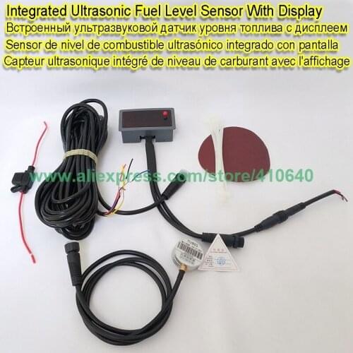 Integrated Ultrasonic Fuel Consumption Level Sensor For Water Diesel Petro Palm Oil Generator Fuel Tank Range 1.2M RS232