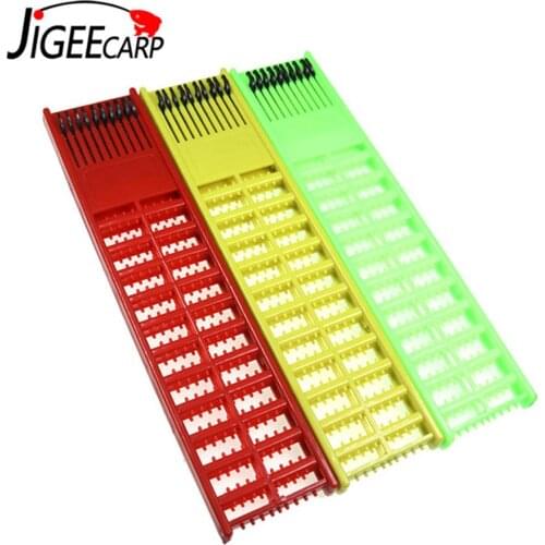 JIGEECARP 2PCS Carp Fishing Double Faces Plastic Fishing Rig Leader Winder Board Fishing Leaders Store Spools Red Yellow Green