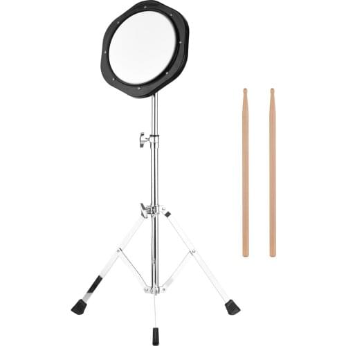8 Inch Dumb Silent Drum Set Percussion Instrument 8mm Screw Connector 79-120cm Adjustable Height for Snare Drum Practice