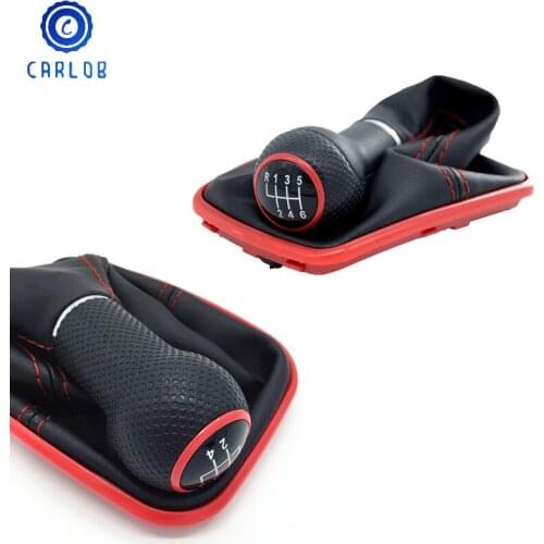 CARLOB 12mm Gear Shift Knob For VW Volkswagen Golf 4 IV MK4 Bora Jetta GTI 1999-2004 Lever Stick Pen Handle Gaiter Boot Cover