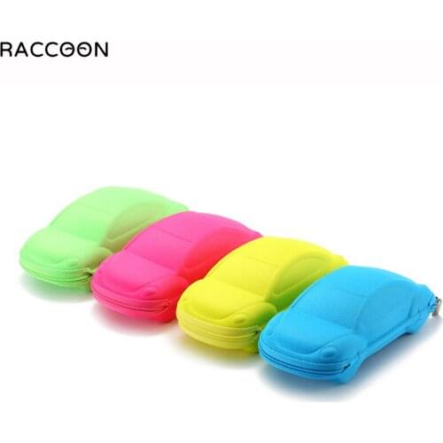 Color Car Cute Children Sunglasses Case Cartoon Fashion Lovely Kids Glasses Box Zipper Convenient New Hot Sale Eyeglass Storage