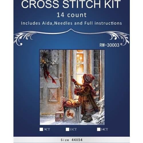Girl give gift to everyone,Counted Cross Stitch 1 4thCT Cross Stitch Sets Wholesale cartoon Cross-stitch Kits Embroidery