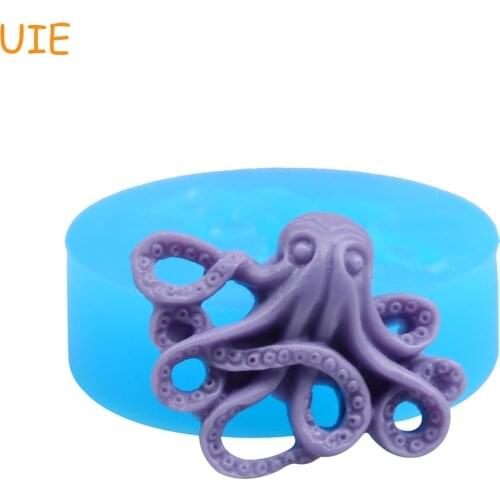 DYL046U 30.7mm Octopus Flexible Silicone Mold - Animal Mold Cupcake Toppers, Fondant Craft, Scrapbooking, Jewellery, Resin Mold