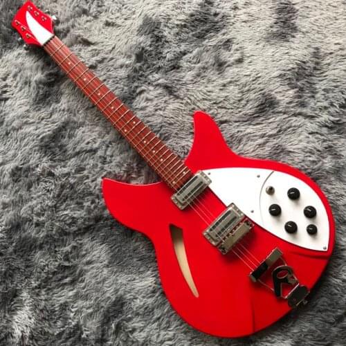 Guitar Exclusive Customization. Grand Rick Red Electric Guitar Wax Can Pickup. Free Delivery