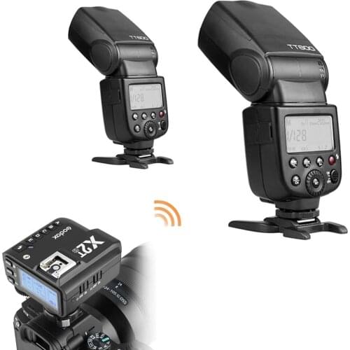 Godox 2X TT600 HSS 2.4G Wireless Master/Slaver Flash Speedlite & Receiver Godox X2T-S Remote Trigger Transmitter Kit