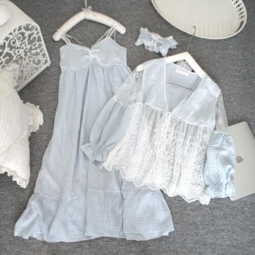 Ightgowns Sleepshirts White Robes Set Sexy Nightdress Bridesmaid Bathrobe Sets Autumn Peignoir Wedding Robe Sets