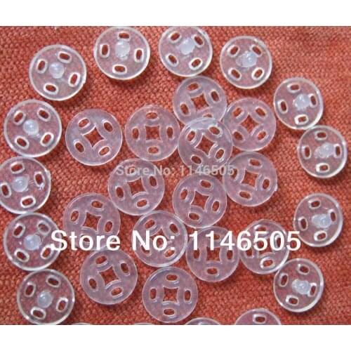 200pcs/lot Dia 10mm Nylon Button Round Snap Buttons Sewing button Garment Accessories Scrapbooking