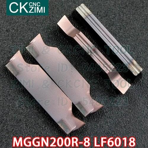 MGGN200R-8 LF6018 MGGN 200R 8 LF6018 Carbide Inserts Cutting grooving Inserts tools CNC Metal lathe Tools for Stainless Steel
