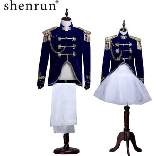Shenrun Men Women Suits Military Uniforms Navy Dress Stage Costume Photo Studio Wear Wedding Party Prom Singer Performance Suit
