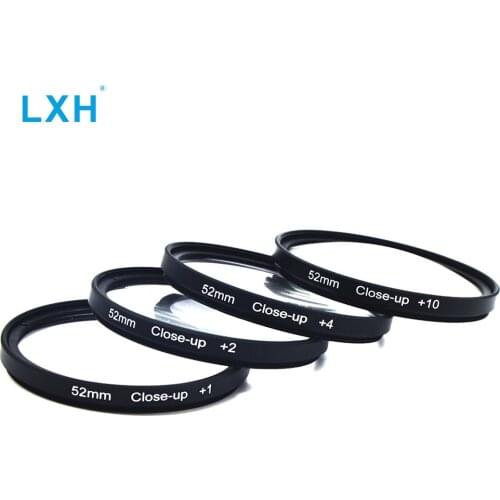 LXH +1 +2 +4 +10 Close-Up Lens Macro Filter Set with Pouch For 37mm/40.5mm/43mm/52mm/58mm/67mm/72mm/77mm/82mm DSLR Camera Lens