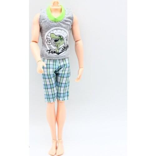 1pcs Prince Ken Doll Clothes Fashion Suit Cool Outfit For 1/6 Barbies Boy KEN Doll Birthday Presents gift eg036