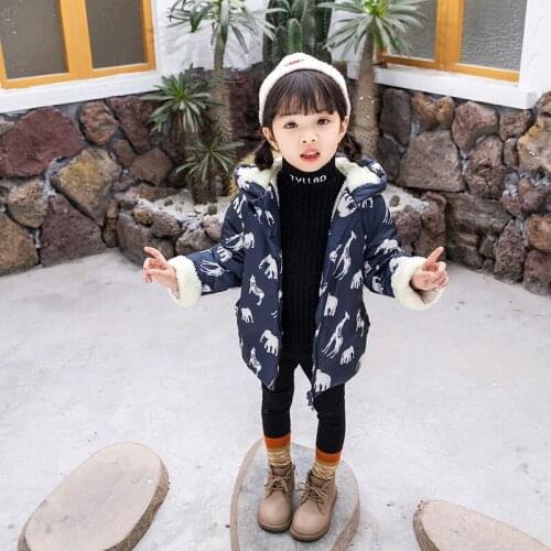 Baby Girls Boys Coats Fashion Winter Warm Thickening Kids Outwear Cute Ear Hooded Coat Girls Costume Solid Children Clothing