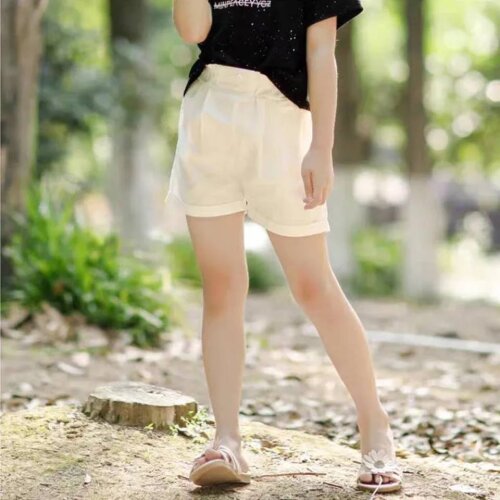 Cotton Baby Shorts For Girl Casual Solid Baby Kids Shorts Baby Girl Shorts Summer Thin Baby Clothes Age for 2T to 14Years