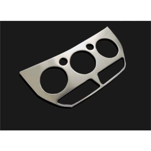 Car Styling Air Condition Panel Sticker Center Control Cover For Ford Kuga Escape 2013 2014 2015 AT Stainless Steel 1pc Per Set