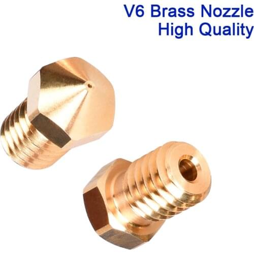 V6 Nozzle High Quality Brass M6 1.75MM Filament For V6 Hotend Titan Extruder 3D Printer Parts CR10 J-head MK8 Bowden Ender3