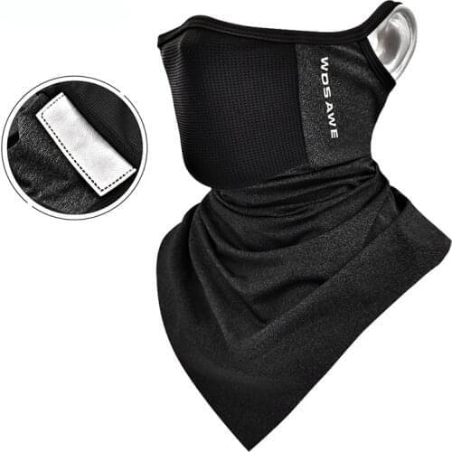 Cycling Face Towel Hanging Ear Triangle Scarf Breathable Moisture Wicking Cycling Face Cover