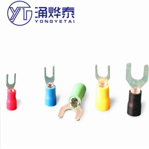 Hot sale Cold-pressed terminal fork U-shaped Y-type insulating insert SV1.25-3.21.25-42-3.22-4 Free shipping