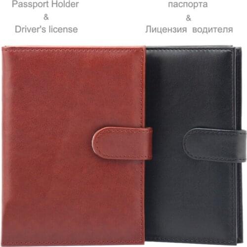1Pc High Quality PU Leather Russian Auto Driver License Cover Card Passport Holder Case The Cover for Car Driving Document